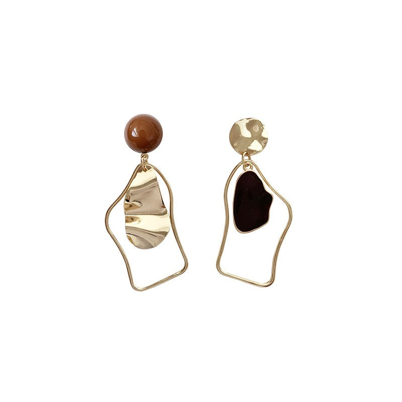 Rhia – Stud Earrings Featuring Hanging Asymmetrical Pendants