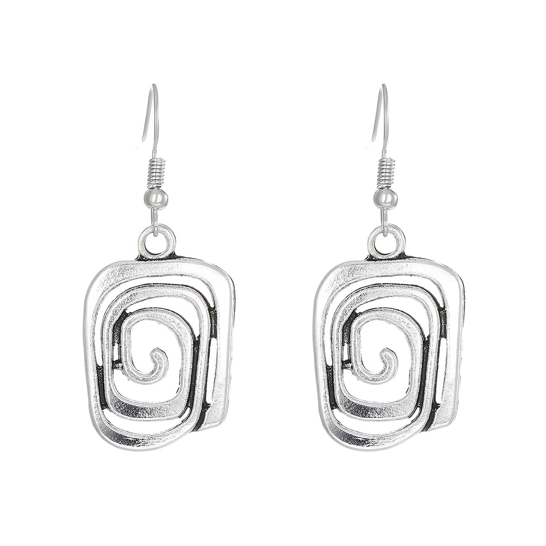 Kaia – Boho Style Earrings in Silver with Spiral Design