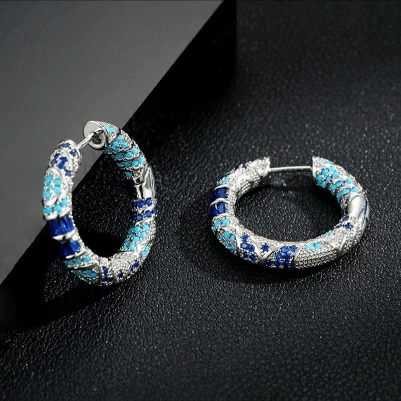 Naelle – Earrings crafted from Blue Zirconium