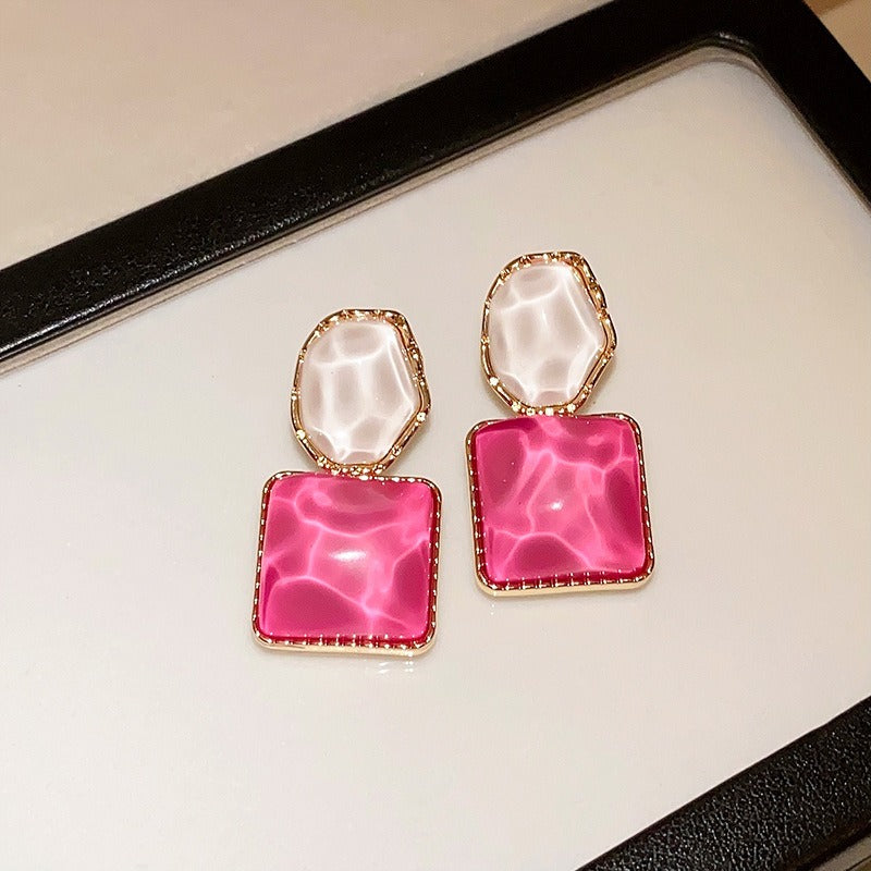 Lianne – Geometric Enamel Earrings