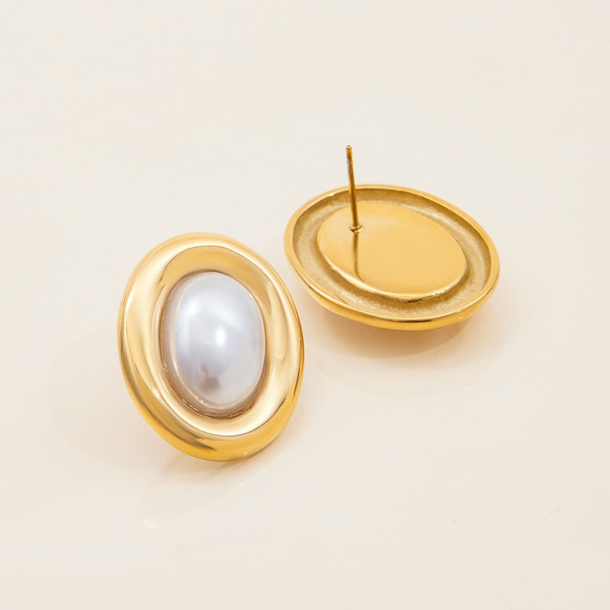 Colette – Vintage Pearl Earrings crafted from Stainless Steel