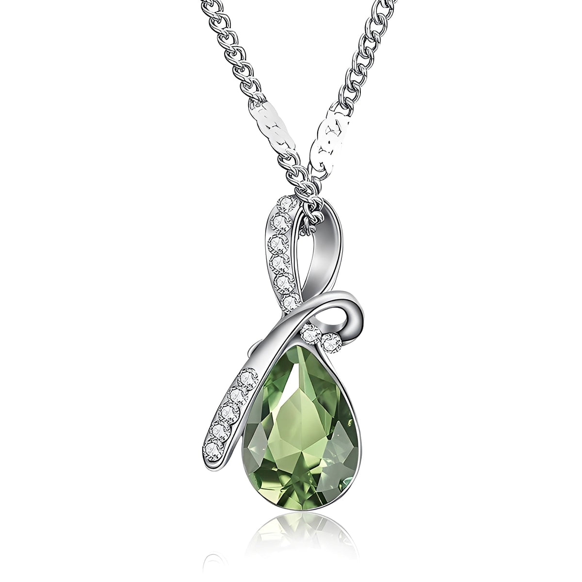 Pilar – Necklace Crystal Sparkling White Gold