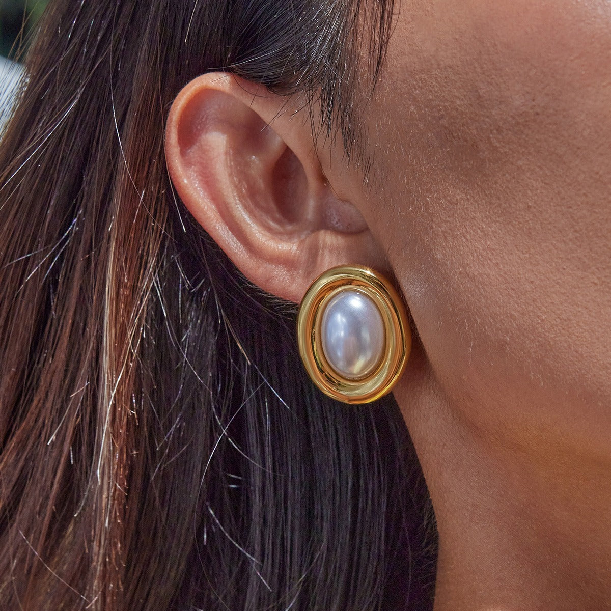 Colette – Vintage Pearl Earrings crafted from Stainless Steel
