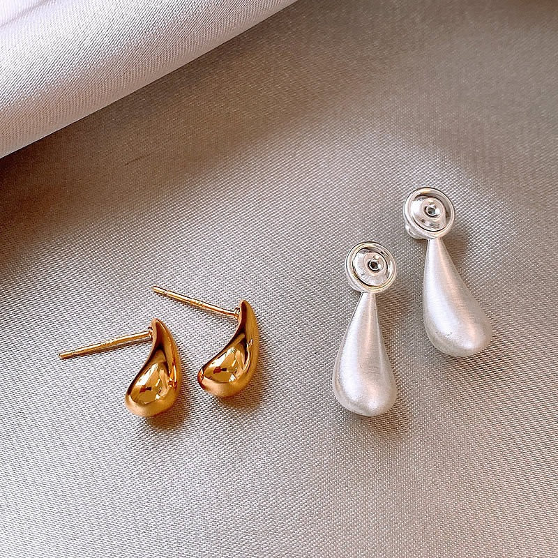Alina – Dual-Tone Drop Earrings
