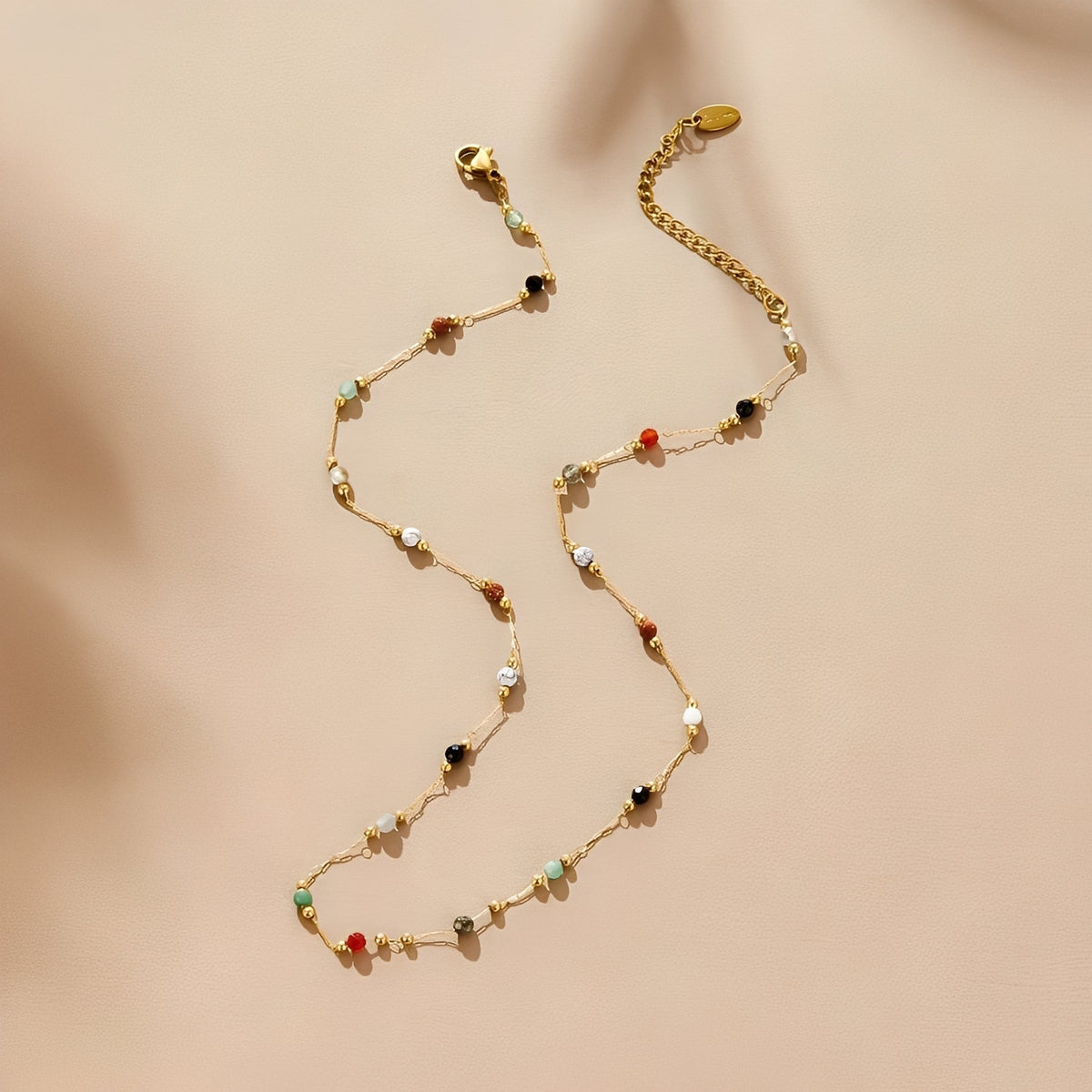 Malou – Necklace with Colorful Links and Pearls