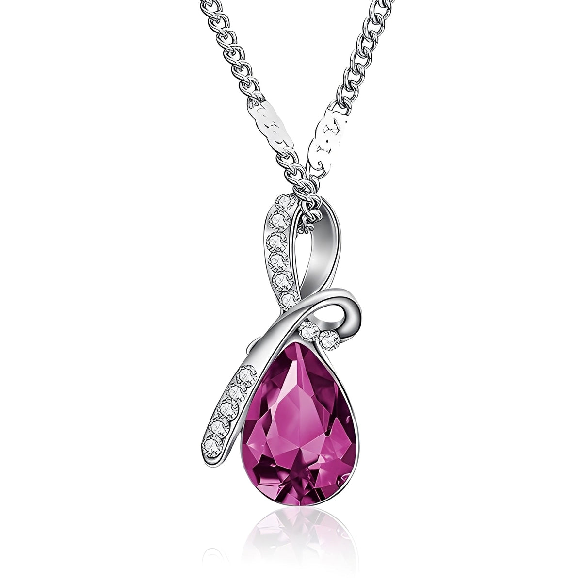 Pilar – Necklace Crystal Sparkling White Gold