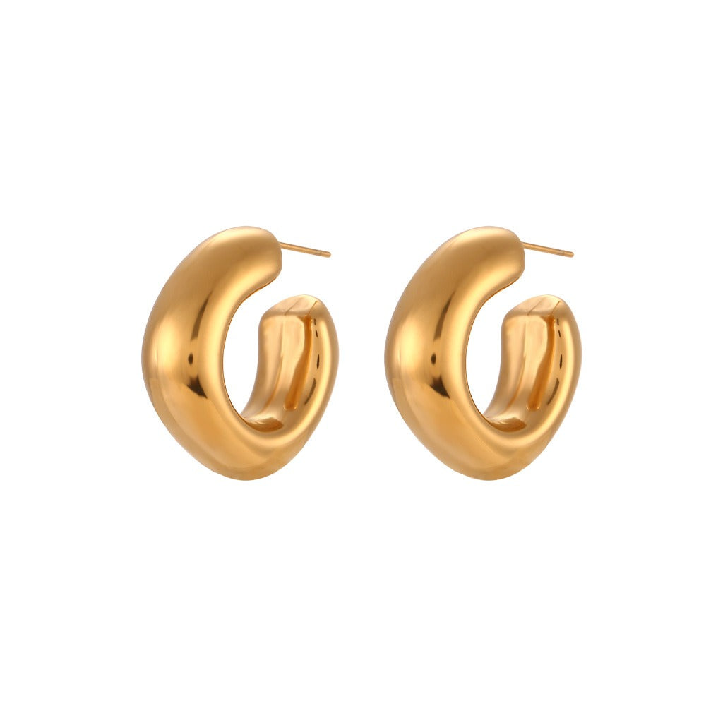 Amandine – Thick Hoops Crafted from Stainless Steel