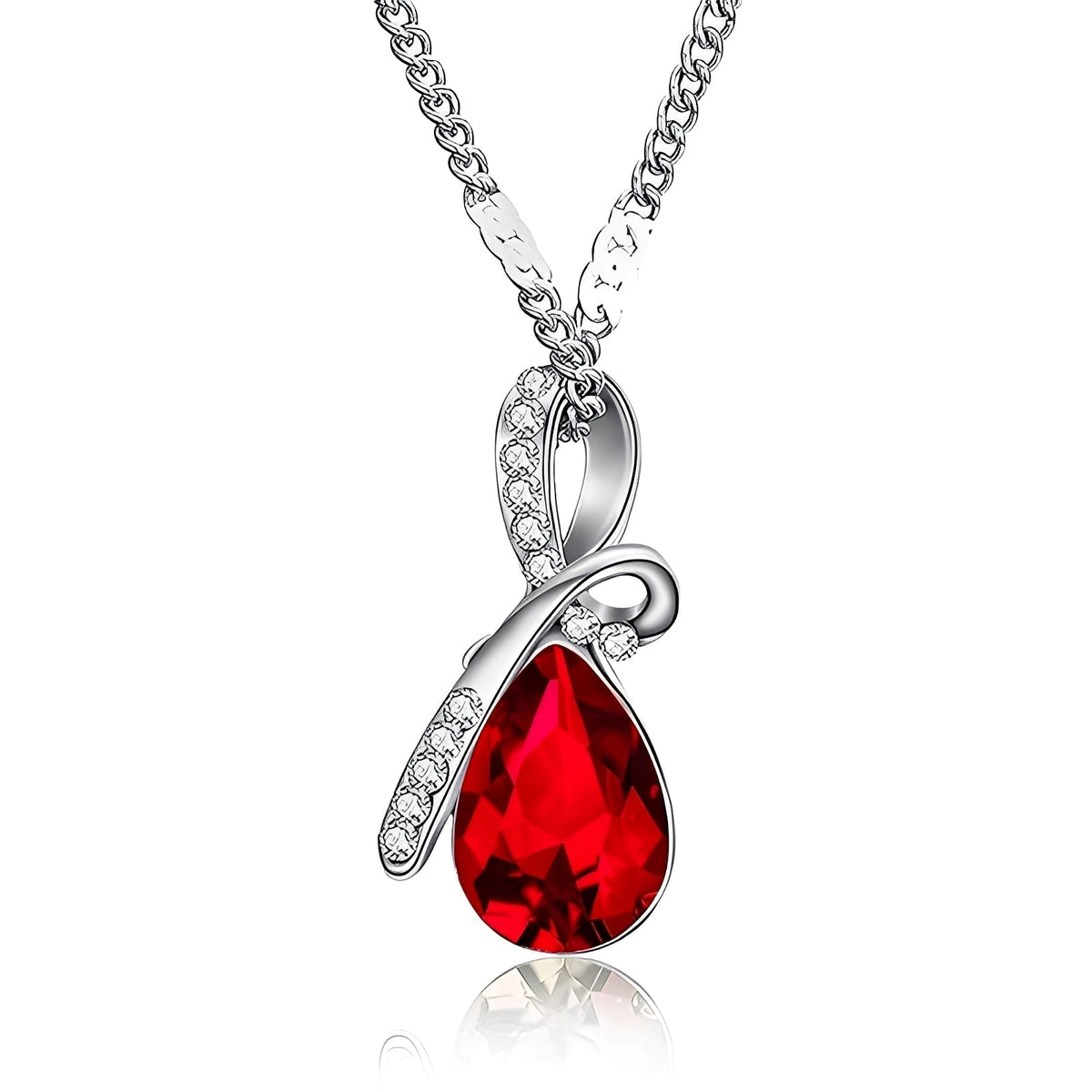 Pilar – Necklace Crystal Sparkling White Gold