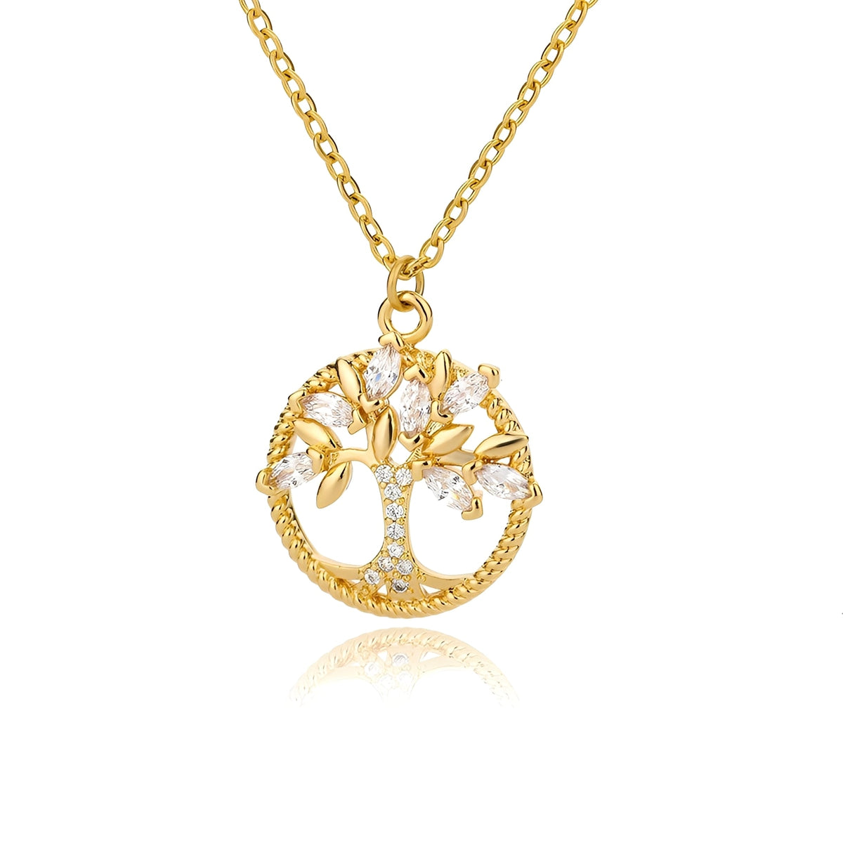 Toshi – Tree of Life chain crafted in gold with zirconia