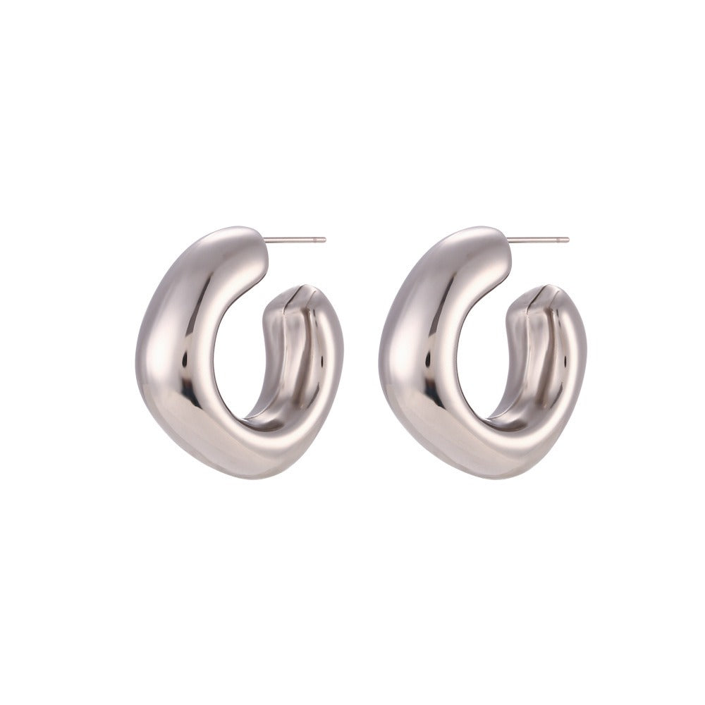 Amandine – Thick Hoops Crafted from Stainless Steel