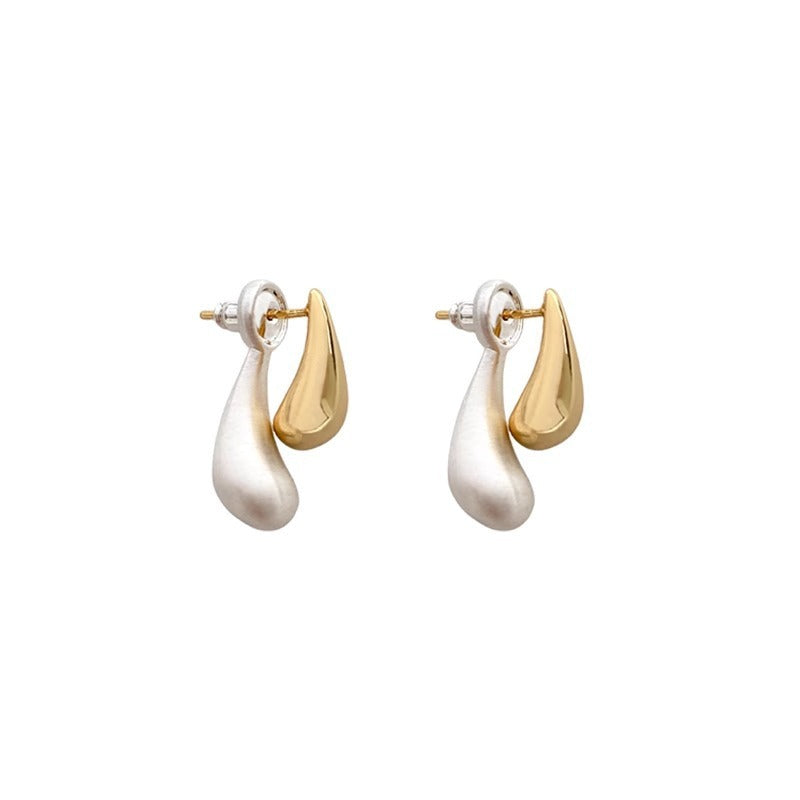 Alina – Dual-Tone Drop Earrings