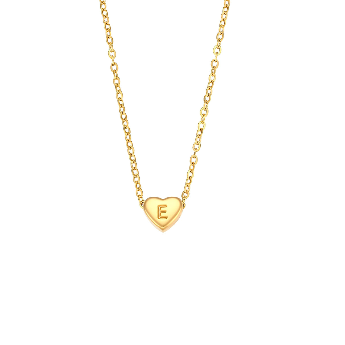 Amora – Heart Initials Necklace in Gold