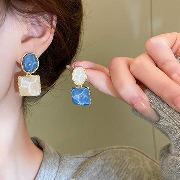 Lianne – Geometric Enamel Earrings