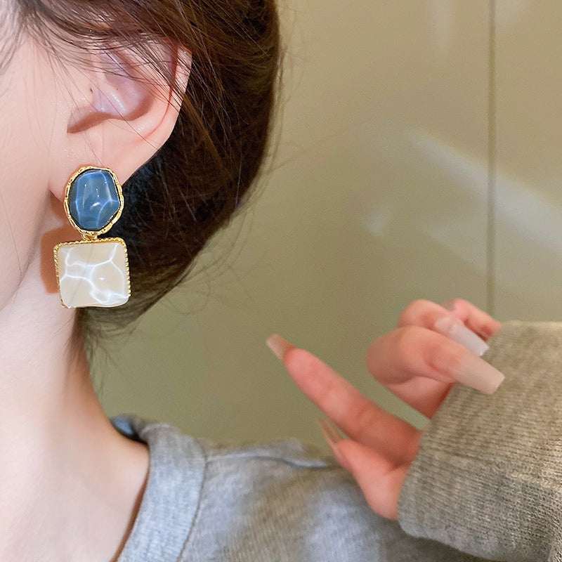Lianne – Geometric Enamel Earrings