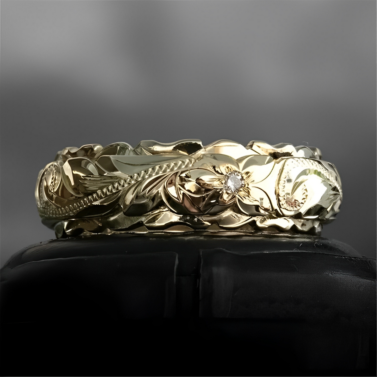 Floria – Ring Golden Vintage Flower