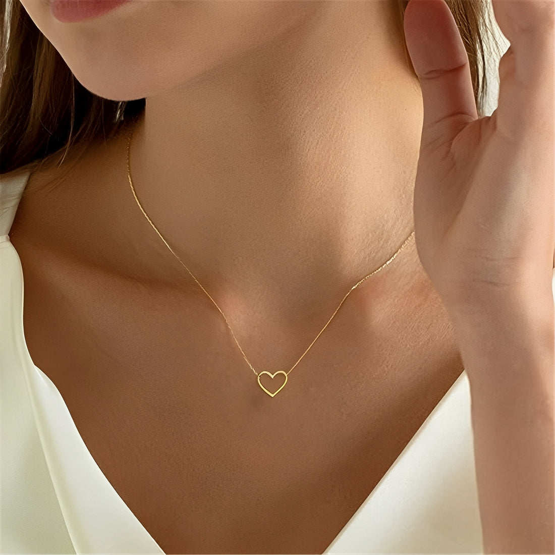 Mika – Necklace Pendant Heart Fine Gold-Plated