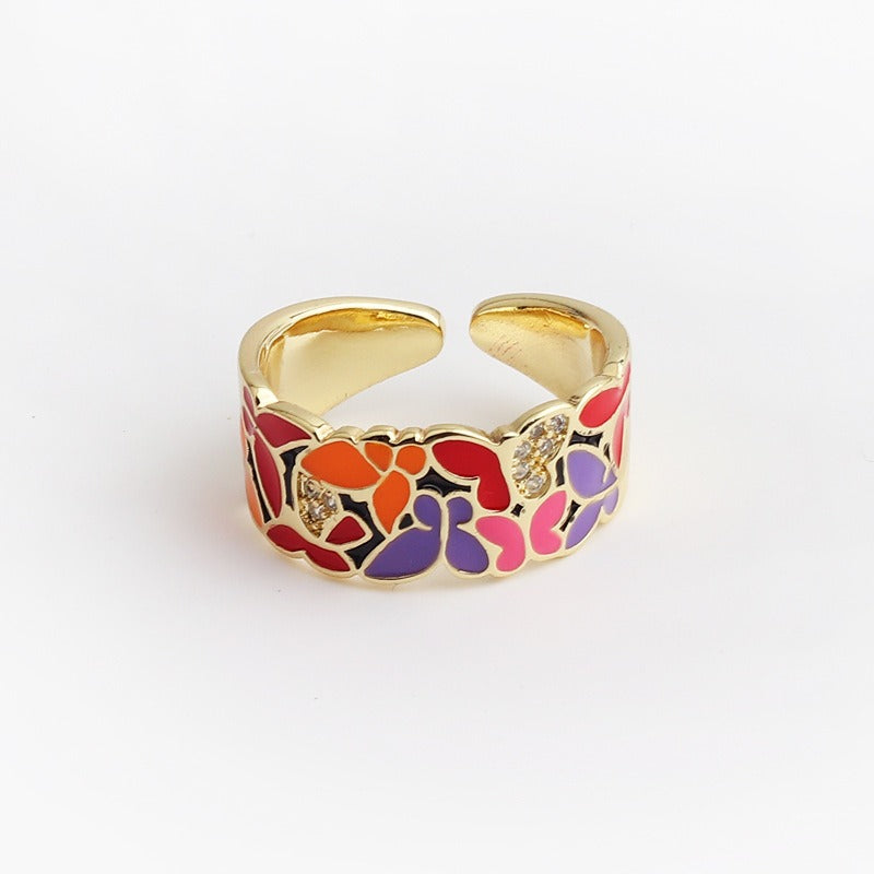 Kamille – Ring Camille Large Blue Leaf Design