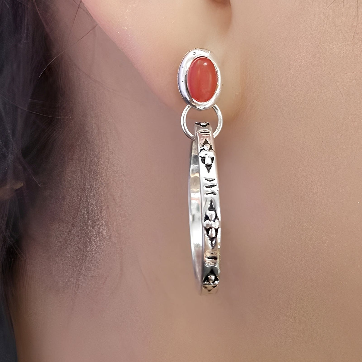 Issa – Boho Vintage Earrings with Onyx