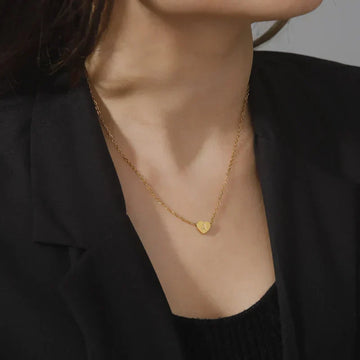 Heart - Initial Gold Necklace