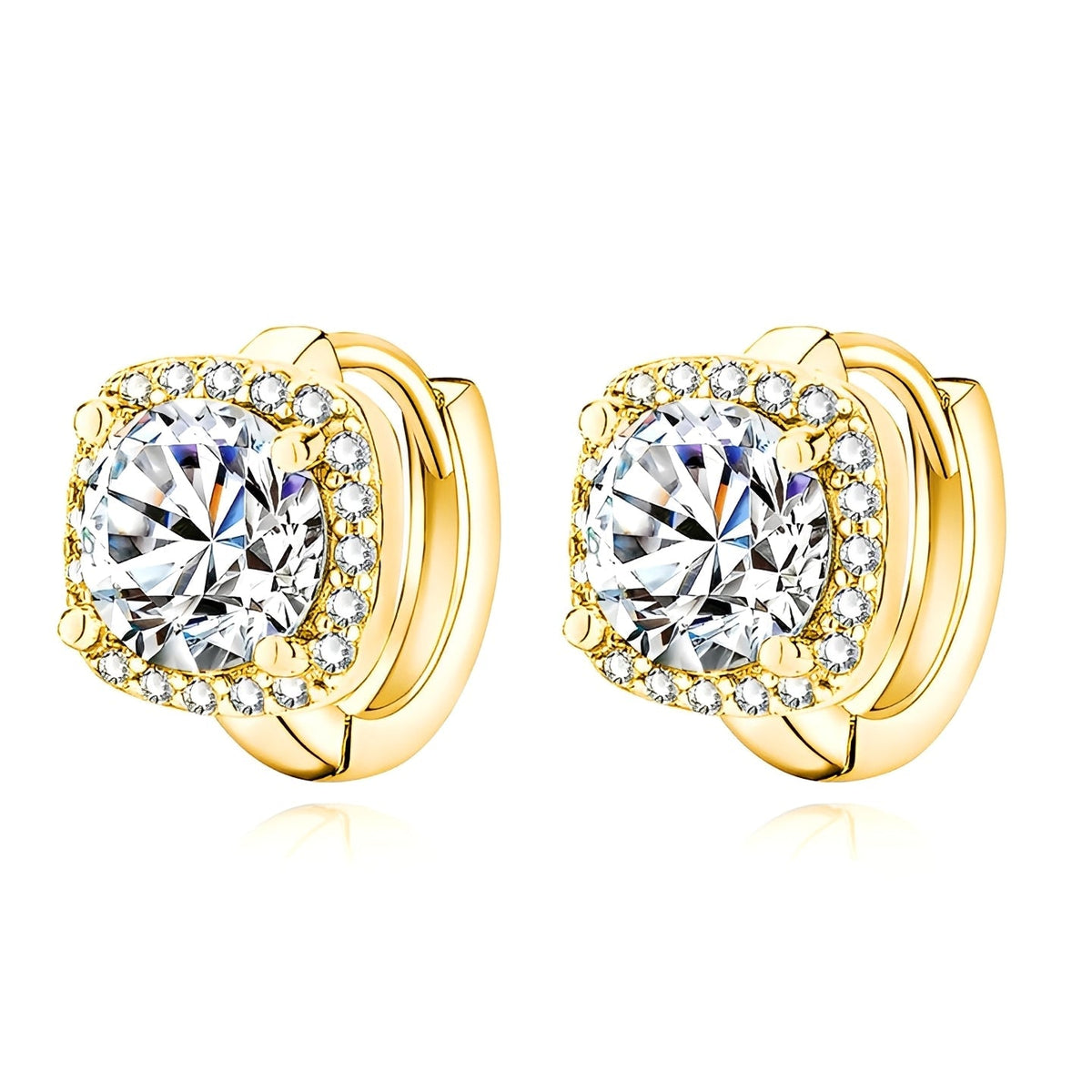 Nadine – Square earrings crafted from 18K gold
