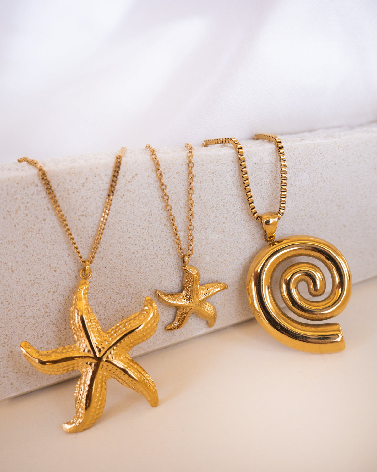 Necklace Featuring a Golden Starfish