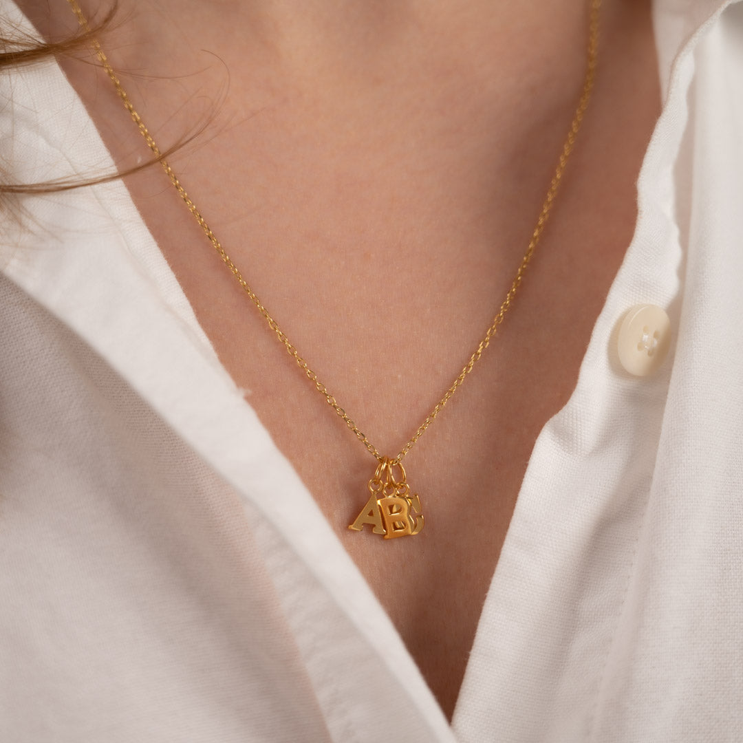 Sabrina - Letter Gold Pendant
