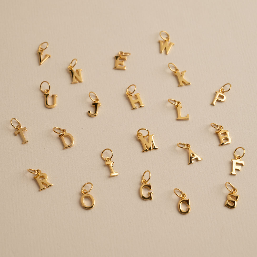 Sabrina - Letter Gold Pendant