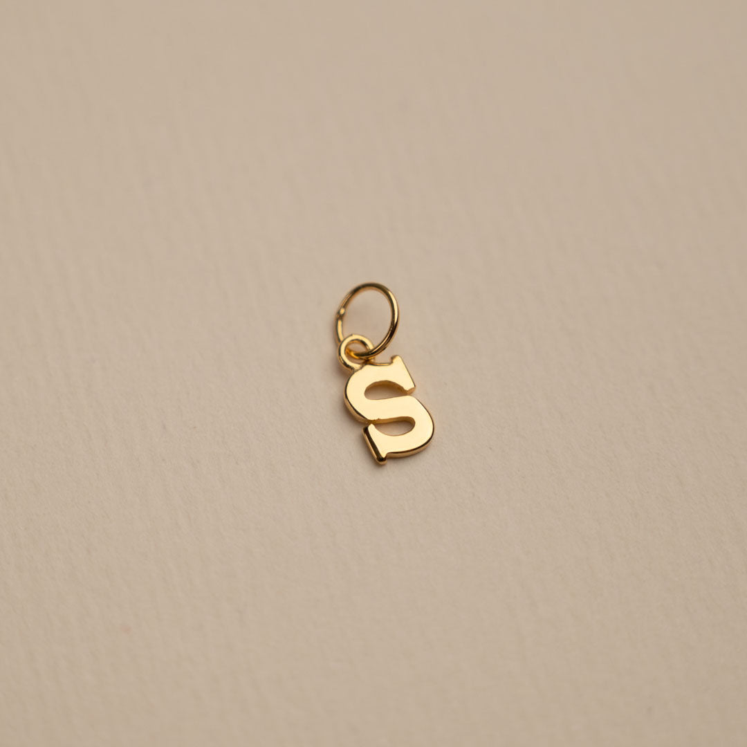 Sabrina - Letter Gold Pendant