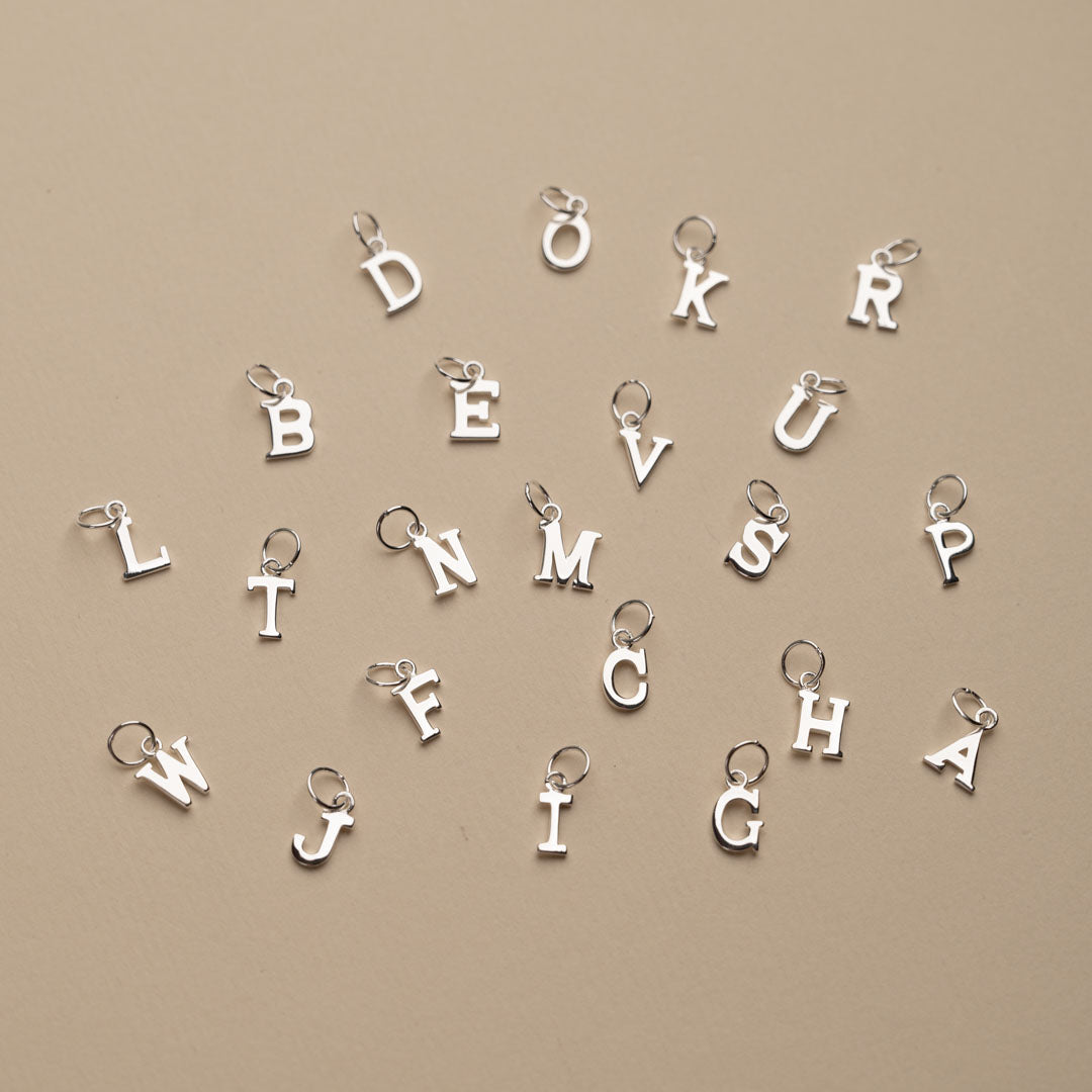 Nadia - Letter Pendant in Silver