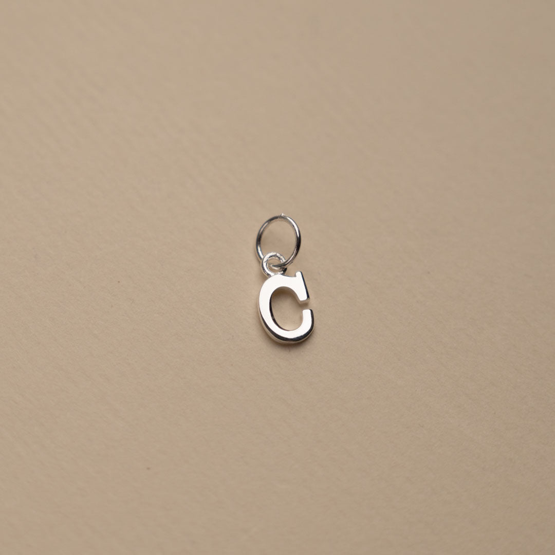 Nadia - Letter Pendant in Silver