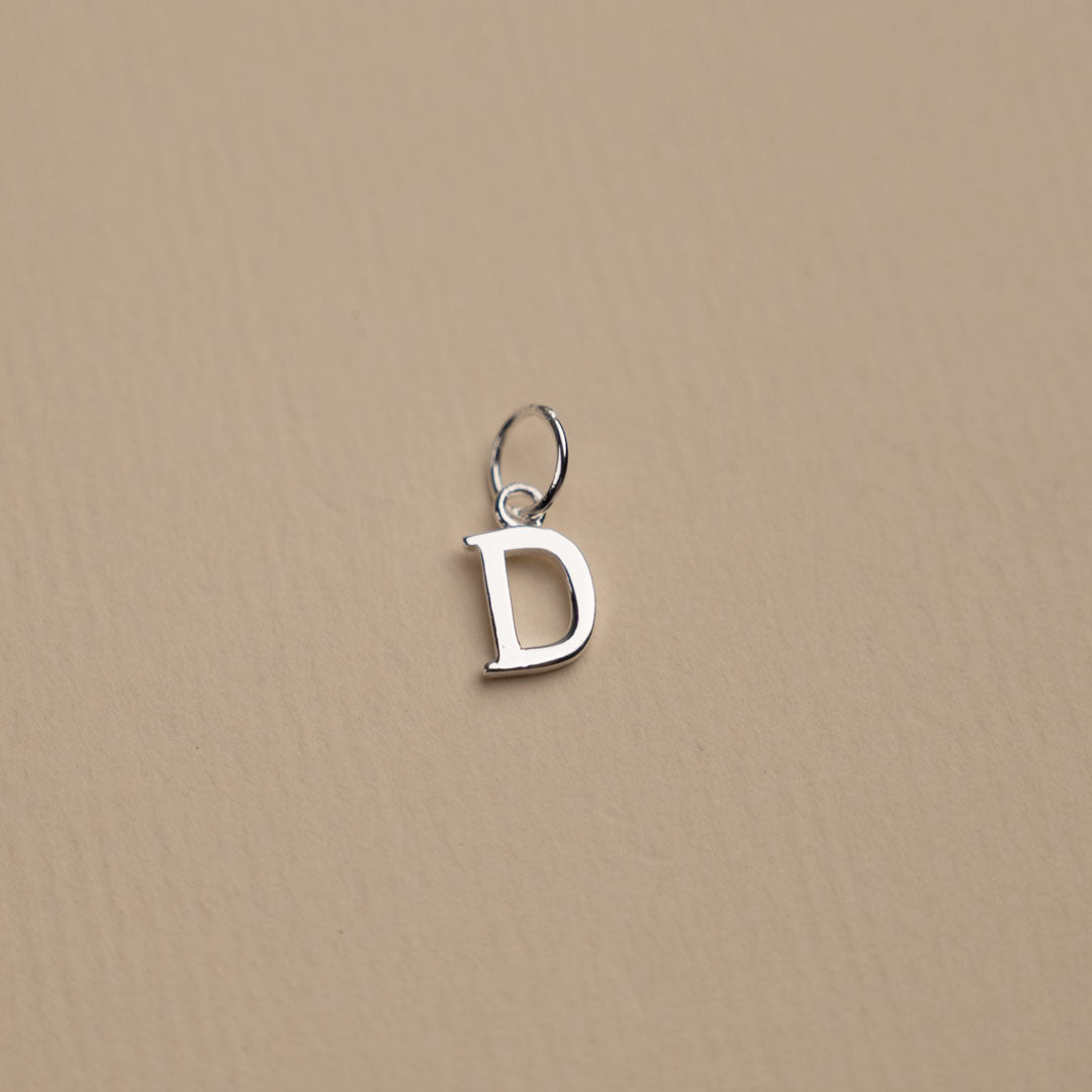 Nadia - Letter Pendant in Silver