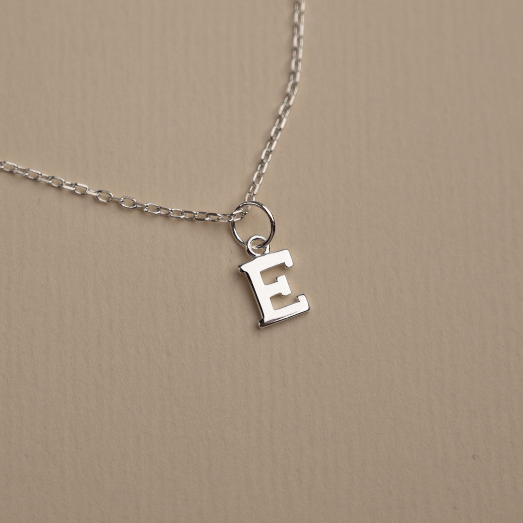 Nadia - Letter Pendant in Silver