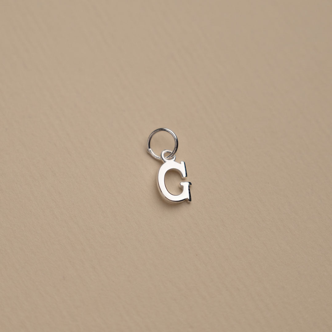 Nadia - Letter Pendant in Silver