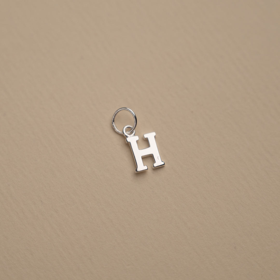 Nadia - Letter Pendant in Silver