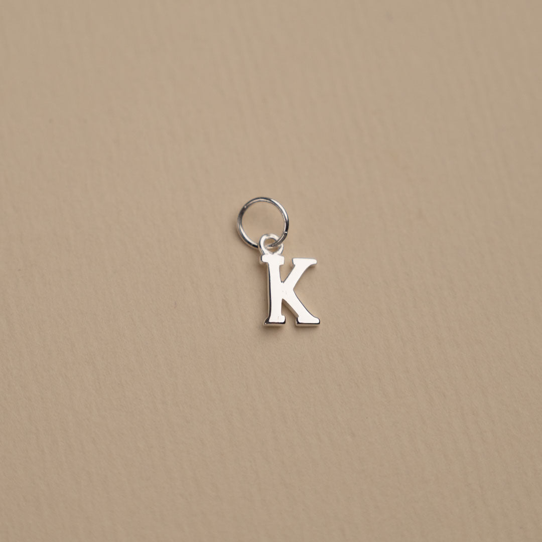 Nadia - Letter Pendant in Silver