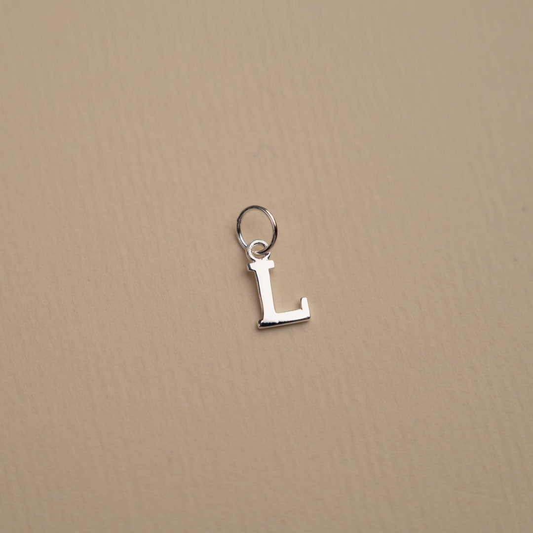 Nadia - Letter Pendant in Silver