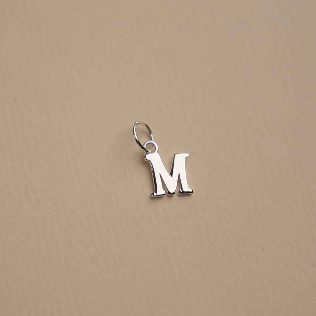 Nadia - Letter Pendant in Silver
