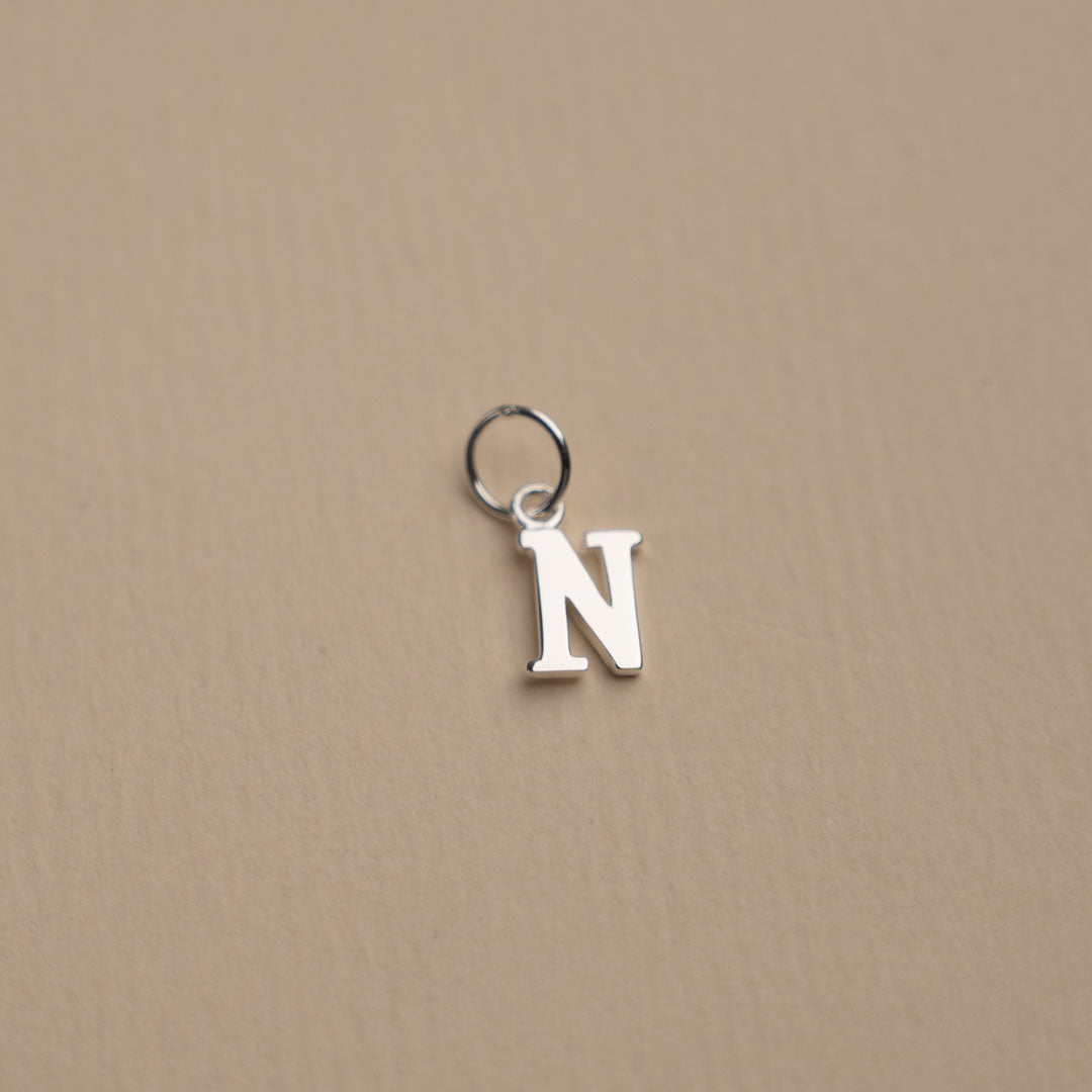 Nadia - Letter Pendant in Silver