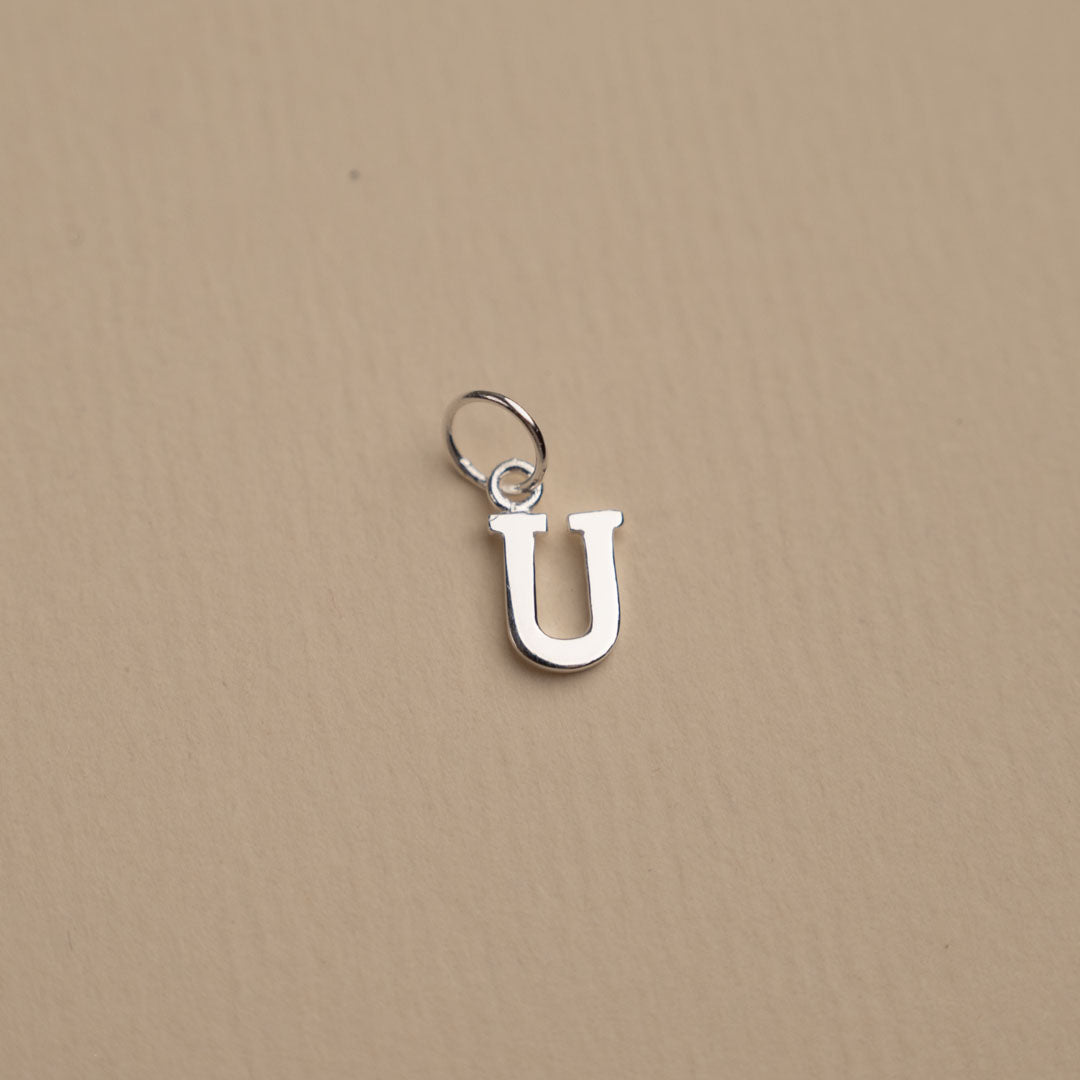 Nadia - Letter Pendant in Silver