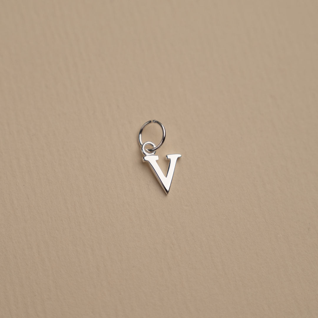 Nadia - Letter Pendant in Silver