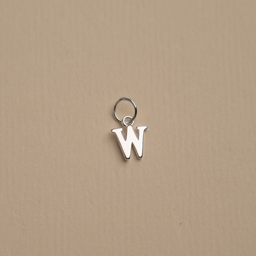 Nadia - Letter Pendant in Silver