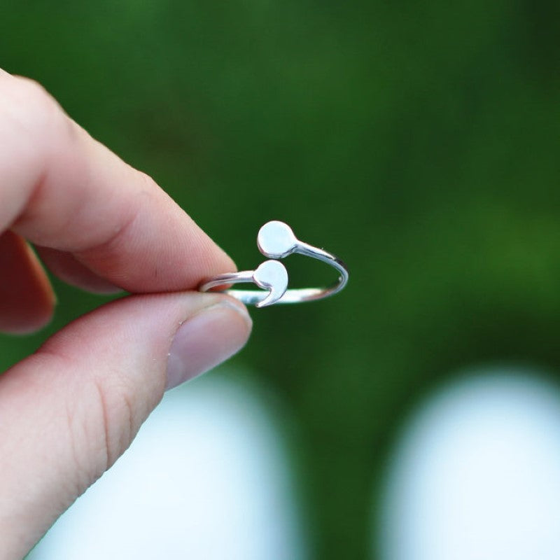 Slim Semicolon Ring - Empowerment Ring