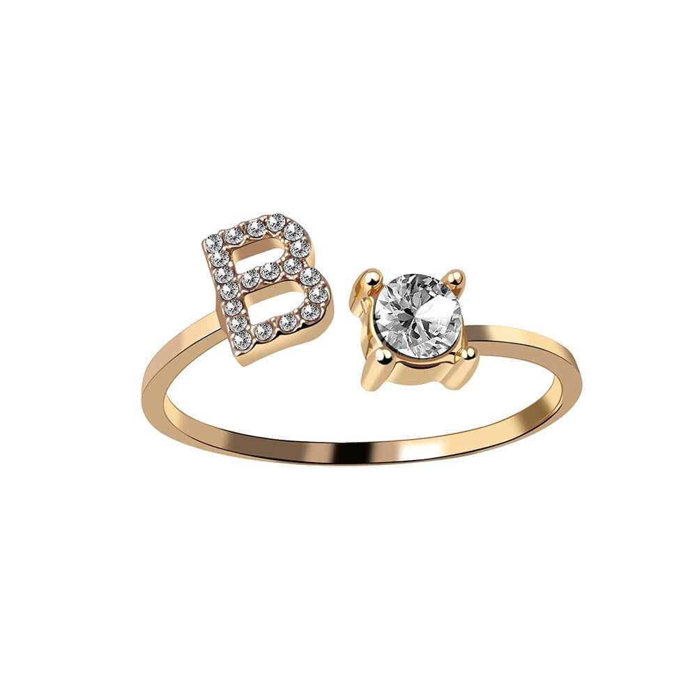 Nyla – Initial Ring featuring Zirconia