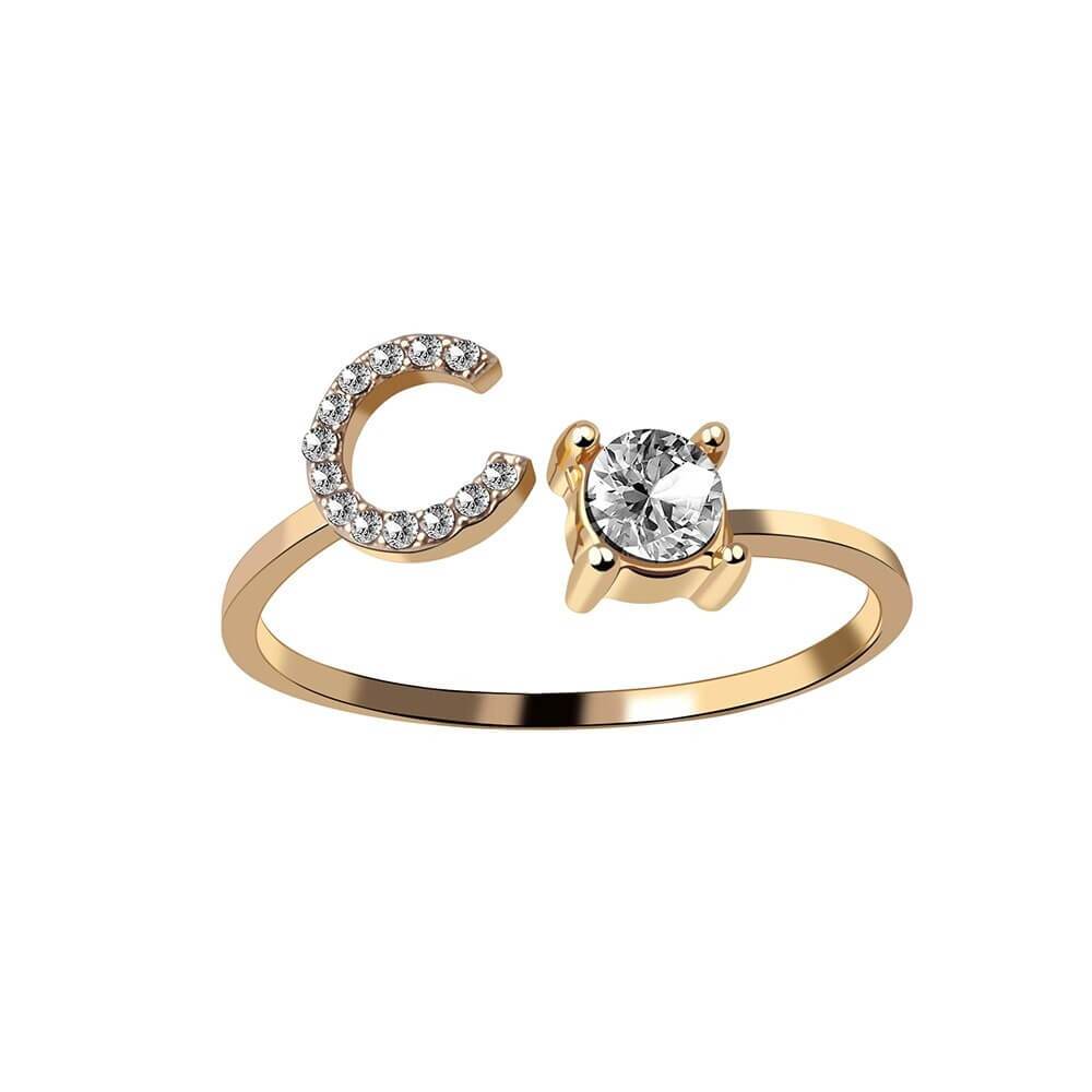 Nyla – Initial Ring featuring Zirconia