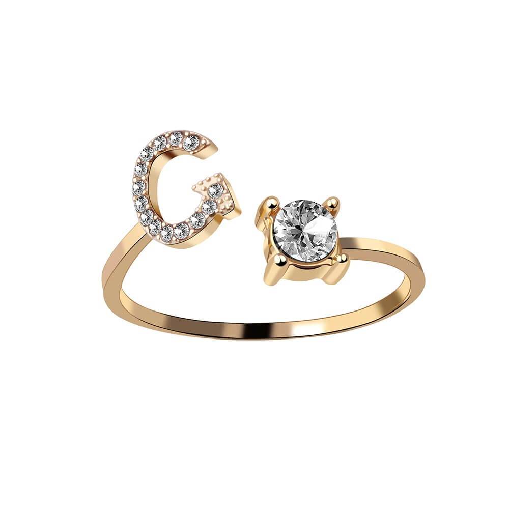 Nyla – Initial Ring featuring Zirconia