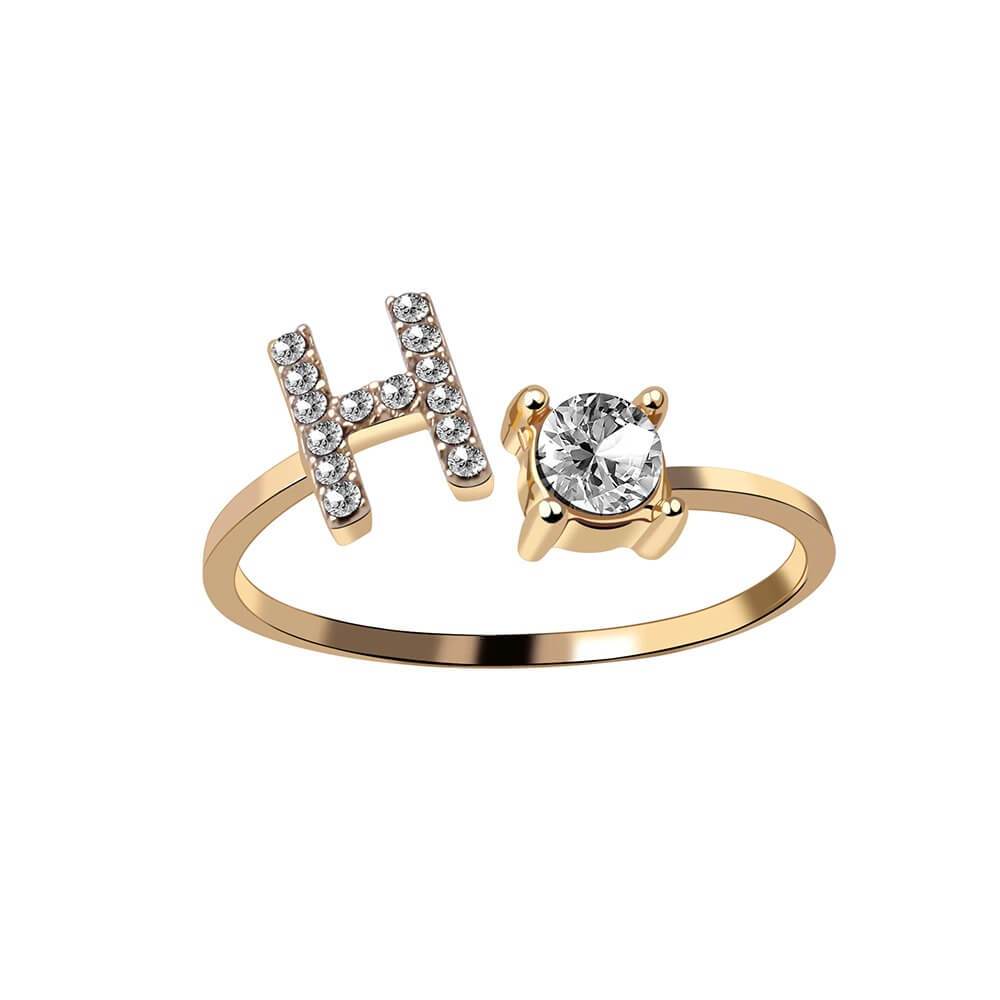 Nyla – Initial Ring featuring Zirconia
