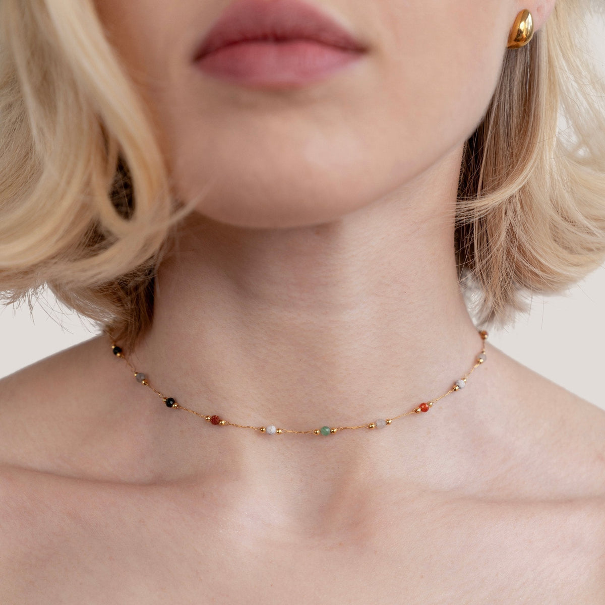 Lala - Necklace with Pearls and Gemstones