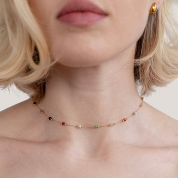 Lala - Necklace with Pearls and Gemstones