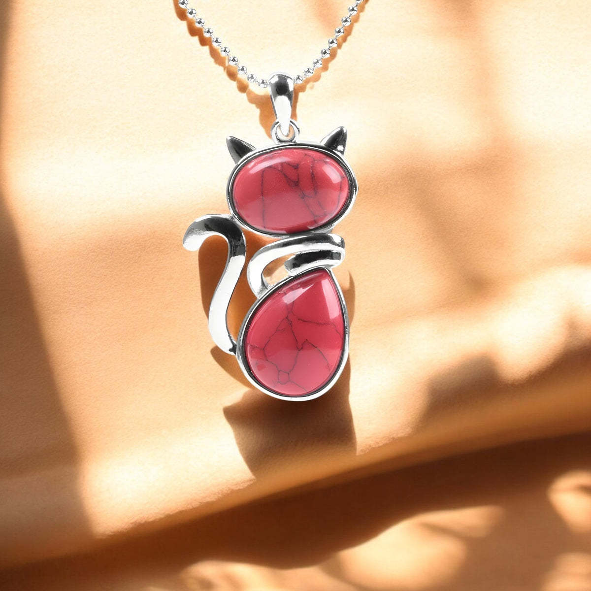 Mila – Cat Collar Crafted with Natural Stone