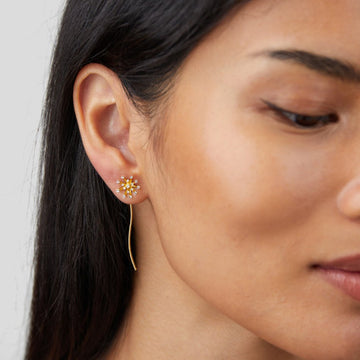 Wish for Something Dandelion 18K gold earrings